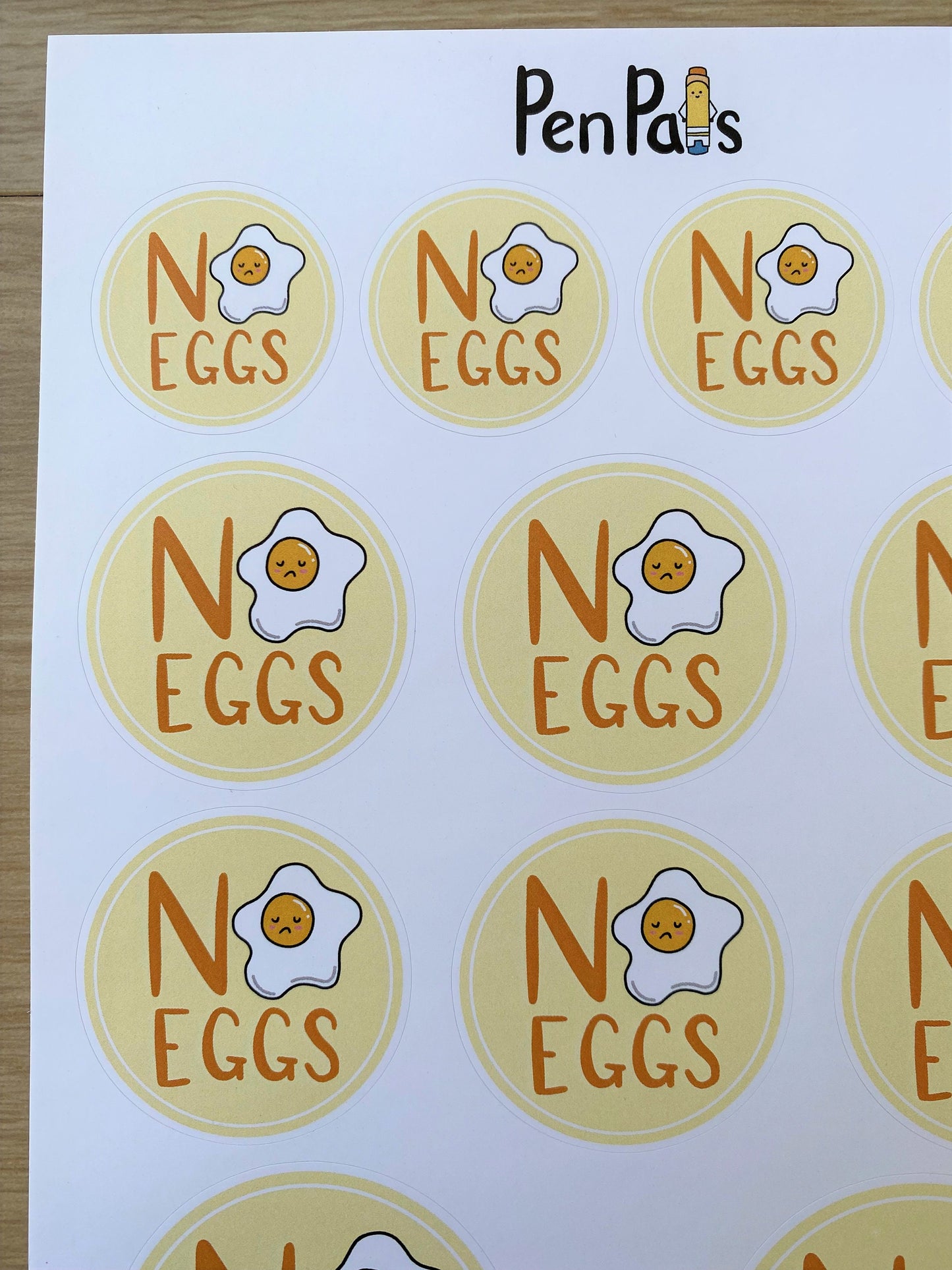 Egg Allergy Alert Stickers: Kid-Friendly Lunchbox Labels