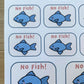 Fish Allergy Alert Stickers: Kid-Friendly Lunchbox Labels