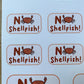 Shellfish Allergy Alert Stickers: Lunchbox & Food Container Labels