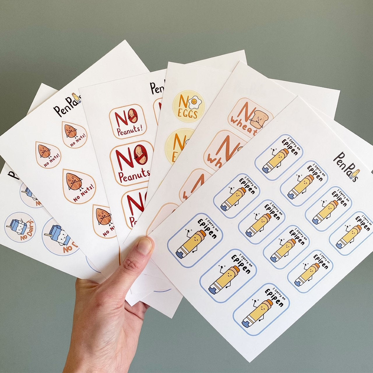 Nut Allergy Alert Stickers: Kid-Friendly Lunchbox Labels