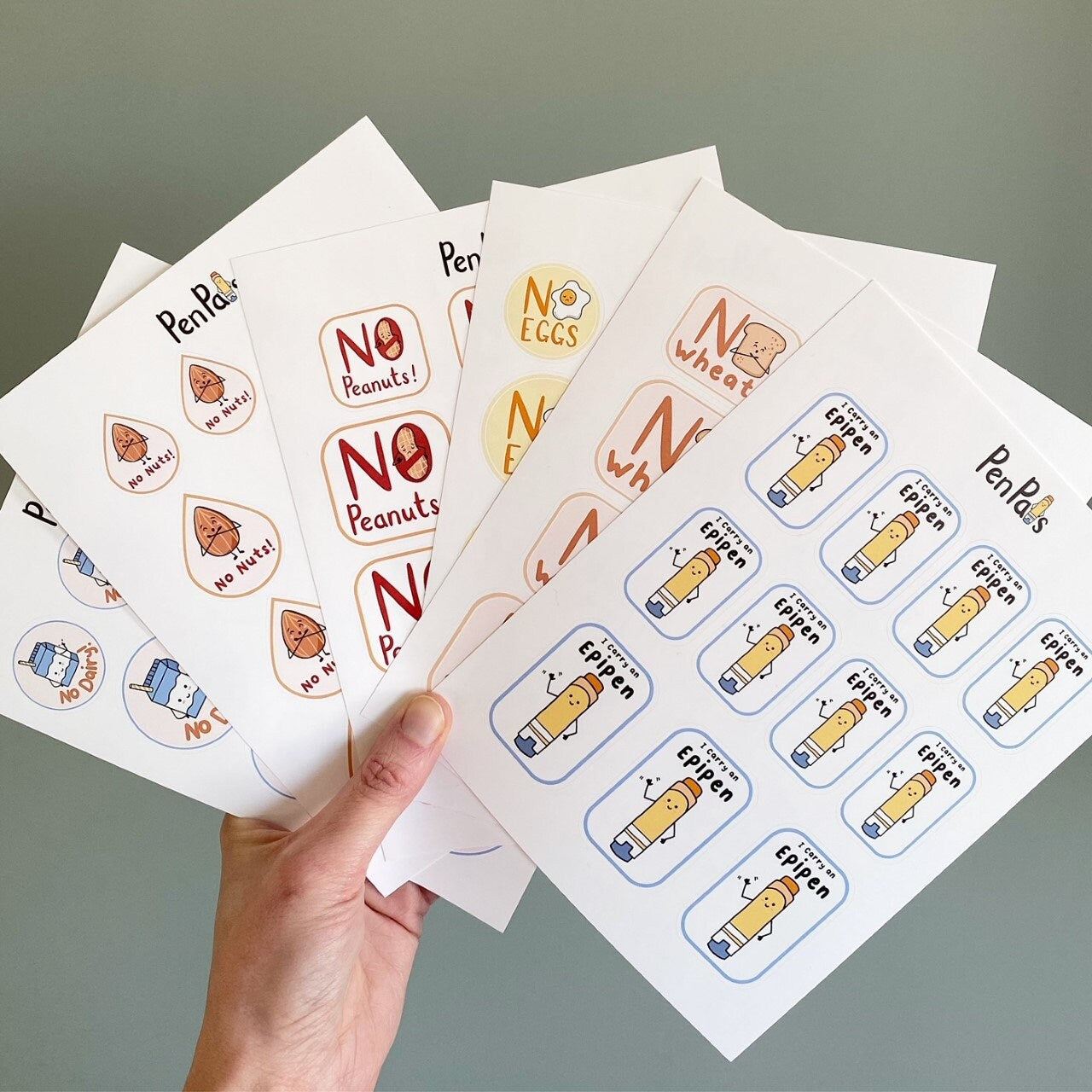 Peanut Allergy Alert Stickers: Lunchbox & Food Container Labels