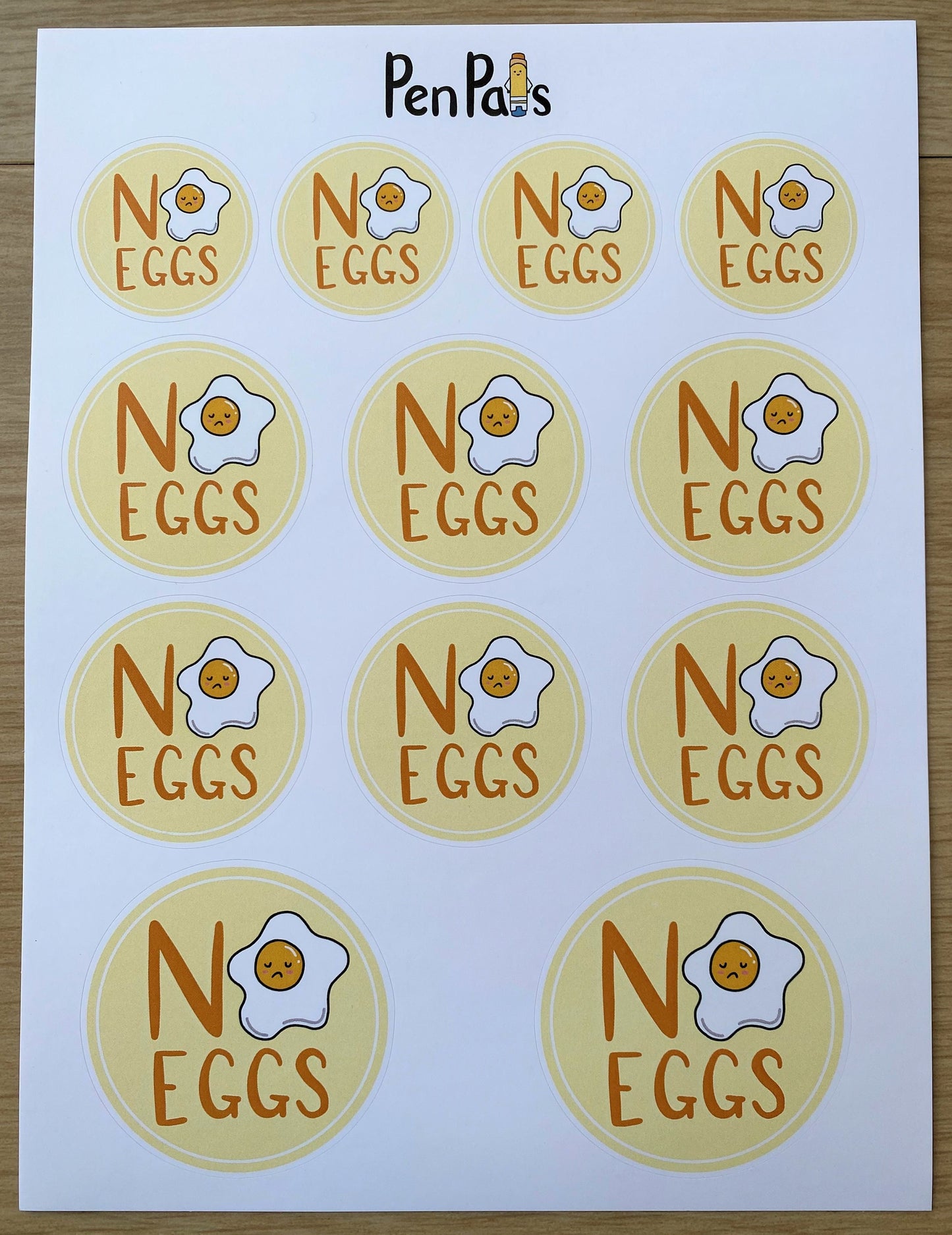 Egg Allergy Alert Stickers: Kid-Friendly Lunchbox Labels