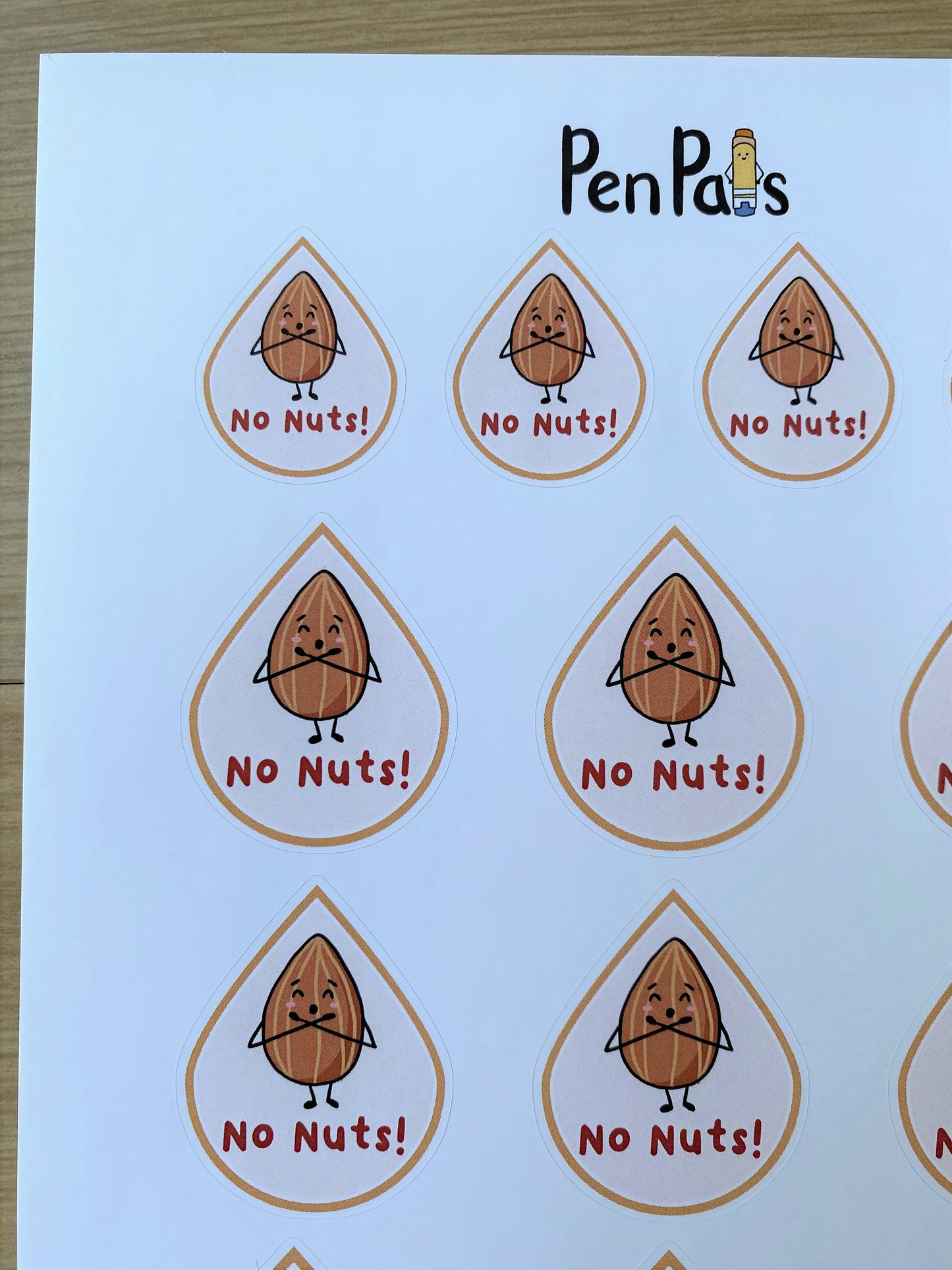 Nut Allergy Alert Stickers: Kid-Friendly Lunchbox Labels