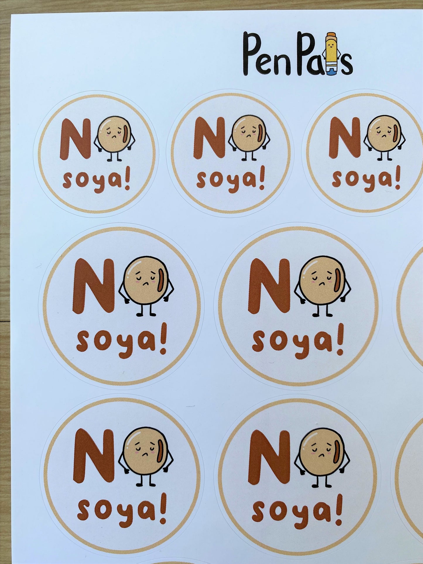 Soya Allergy Alert Stickers: Kid-Friendly Lunchbox Labels