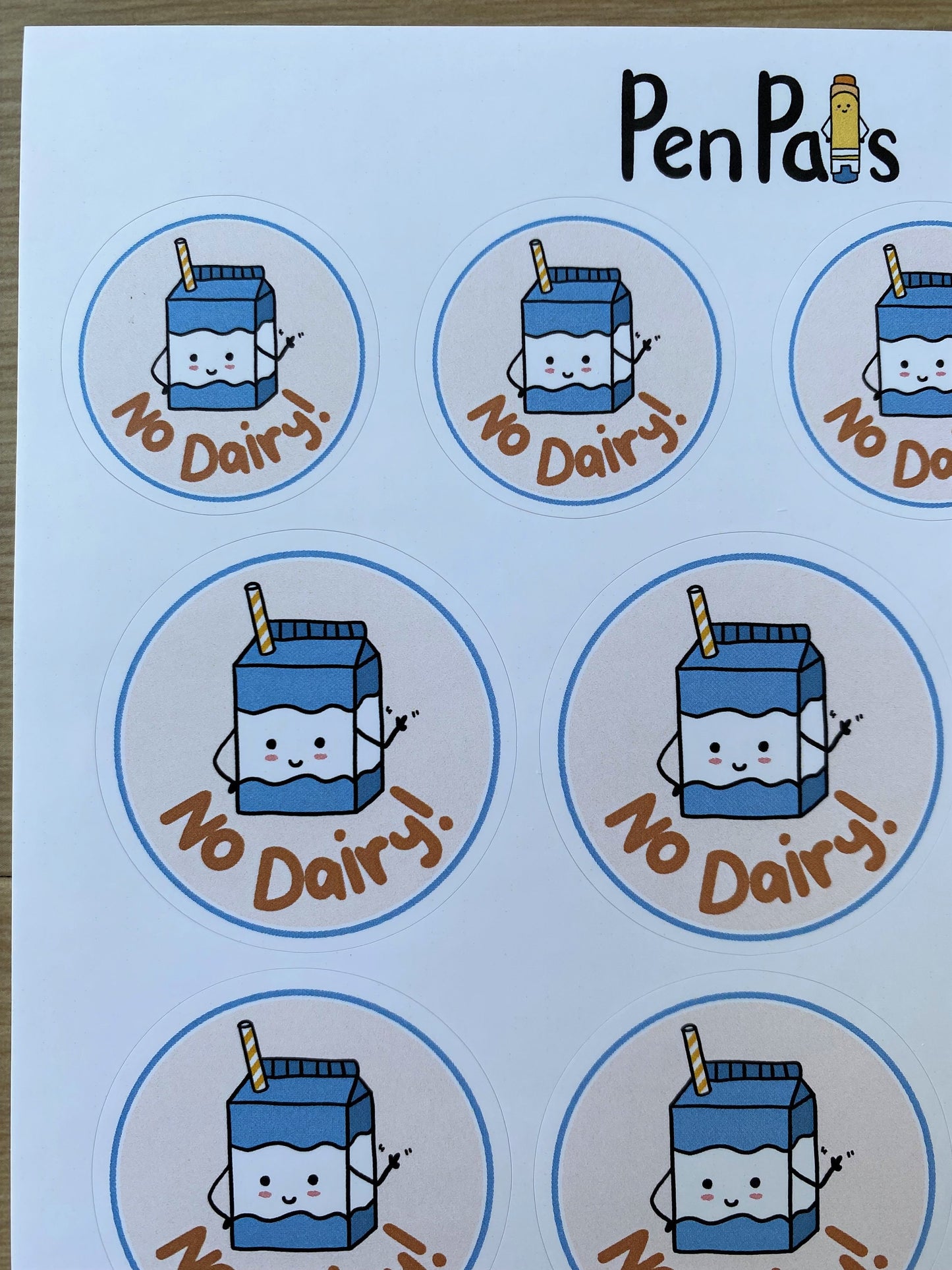 Dairy Allergy Alert Stickers: Kid-Friendly Lunchbox Labels