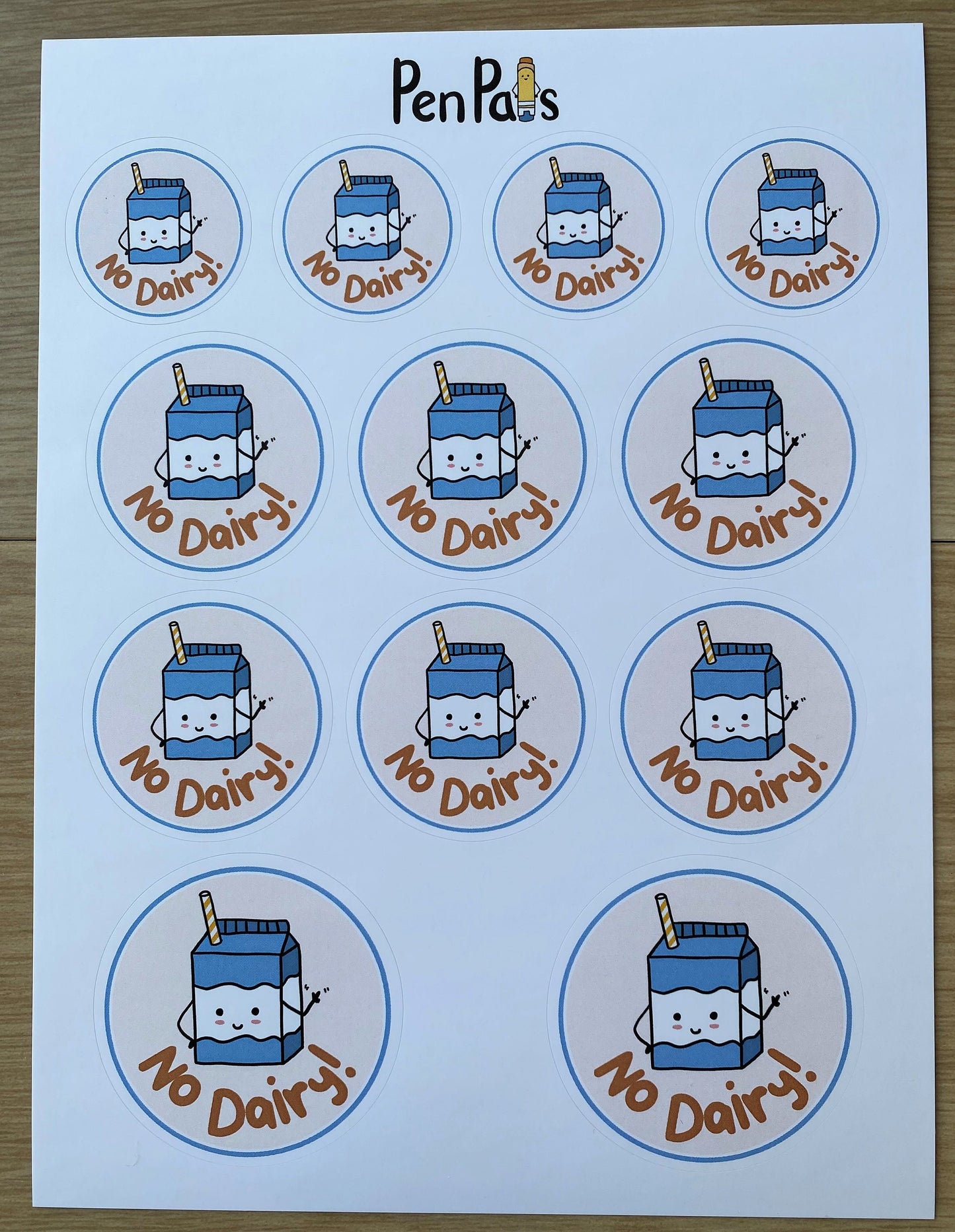 Dairy Allergy Alert Stickers: Kid-Friendly Lunchbox Labels