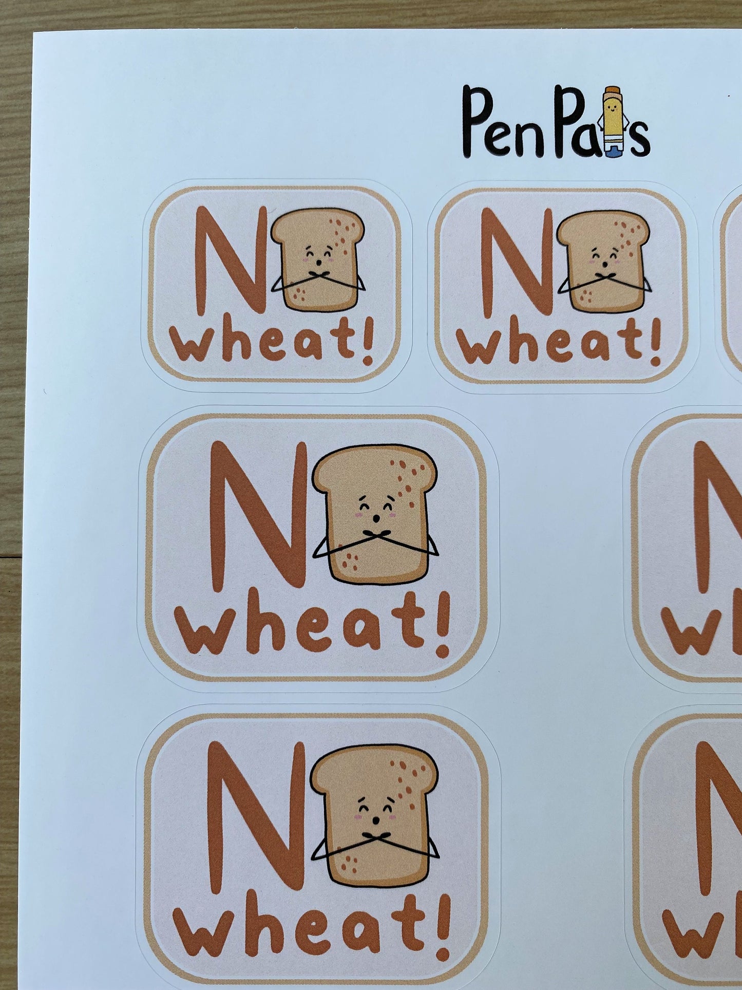 Wheat Allergy Alert Stickers: Kid-Friendly Lunchbox Labels