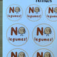 Legume Allergy Alert Stickers: Kid-Friendly Lunchbox Labels