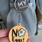 No Eggs Allergy Alert Keyring: Child-Friendly Medical Tag