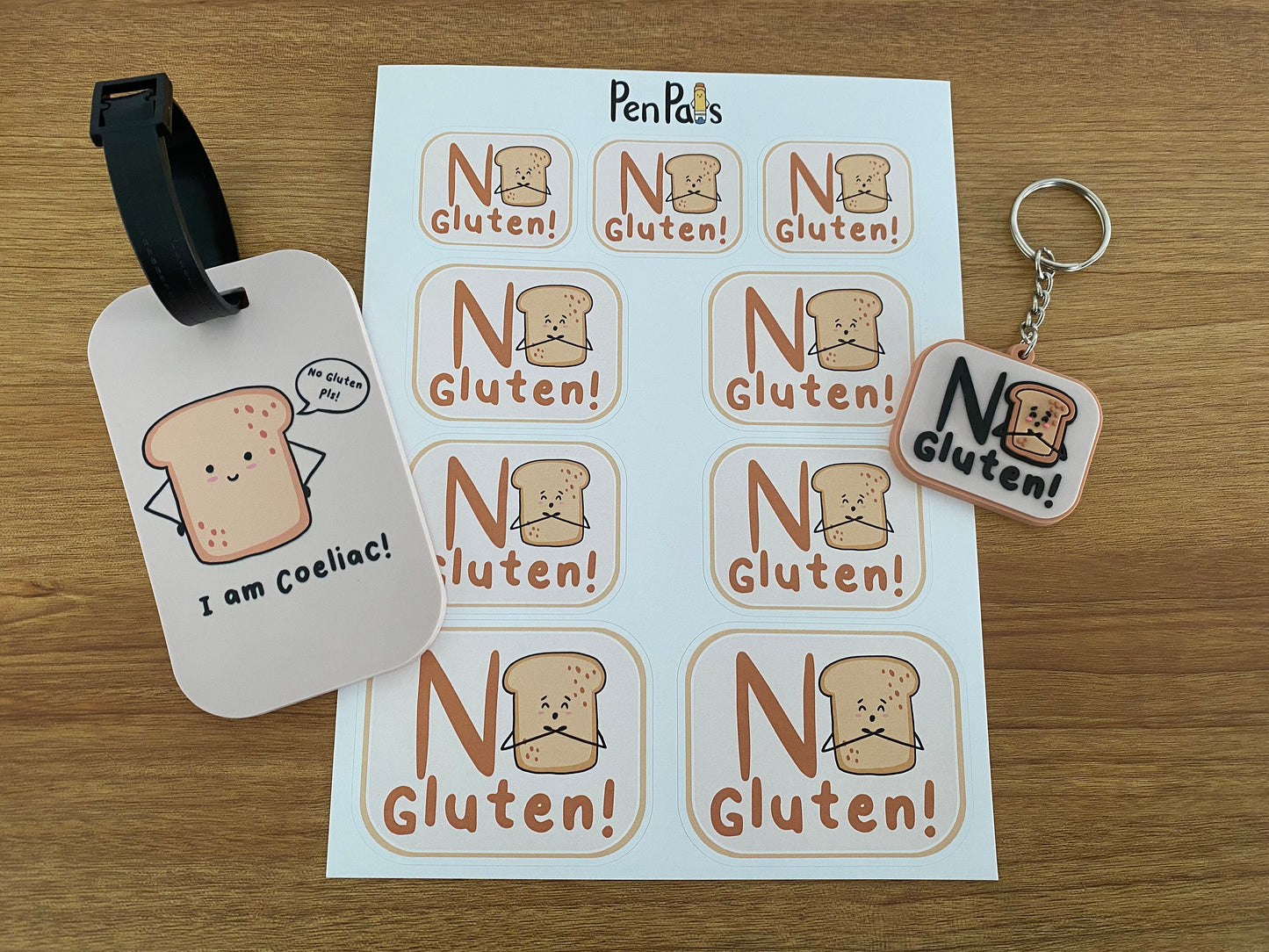 Coeliac Disease Alert Luggage Tag: Gluten Allergy Bag Tag