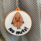 No Nuts Allergy Alert PVC Keyring: Child-Friendly Medical Tag