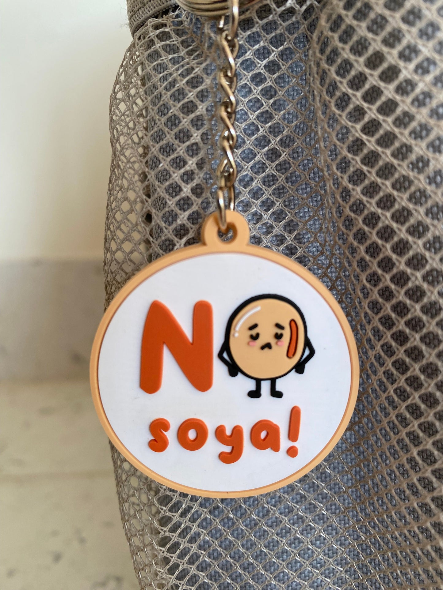 No Soya Allergy Alert Keyring: Child-Friendly Medical Tag