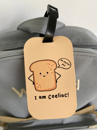 Coeliac Disease Alert Luggage Tag: Gluten Allergy Bag Tag