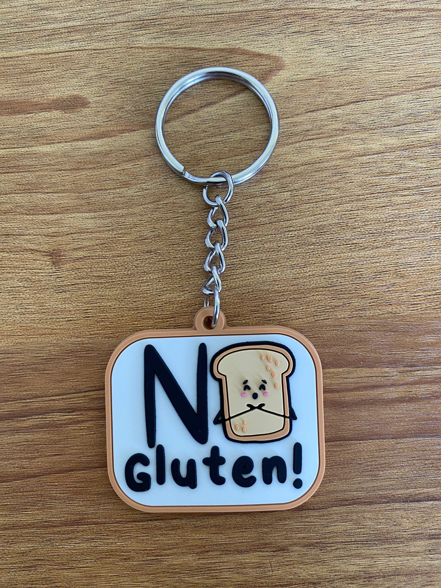 No Gluten Allergy Alert Keyring: Child-Friendly Medical Tag