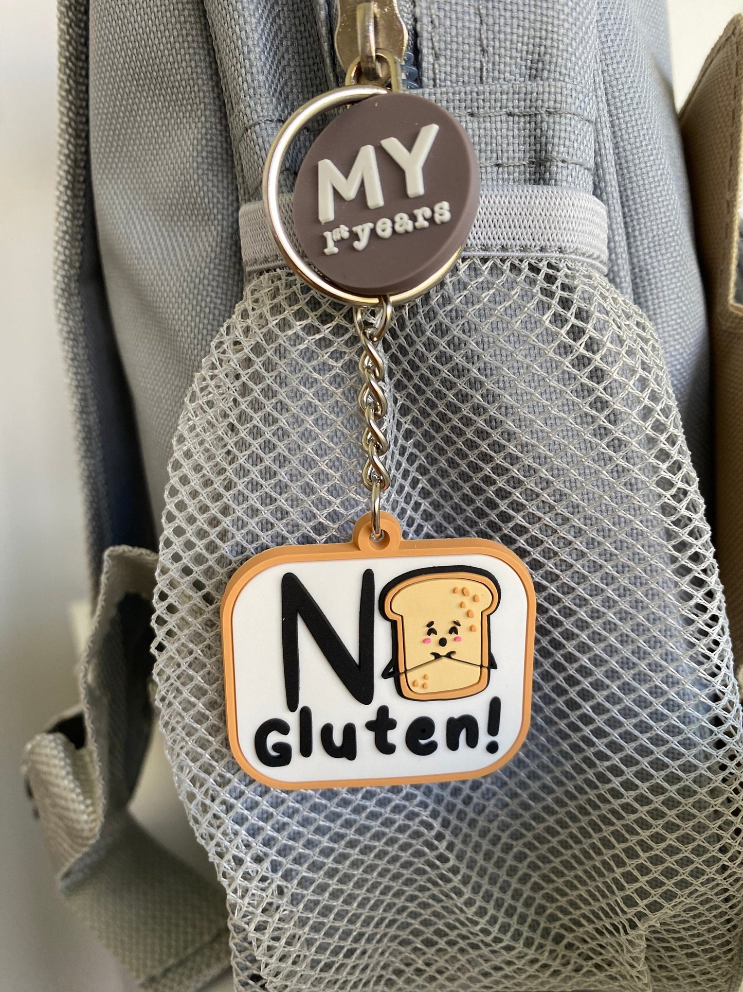 No Gluten Allergy Alert Keyring: Child-Friendly Medical Tag