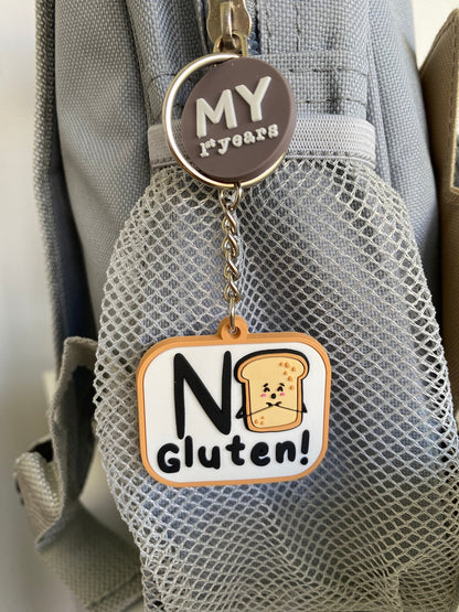 No Gluten Allergy Alert Keyring: Child-Friendly Medical Tag