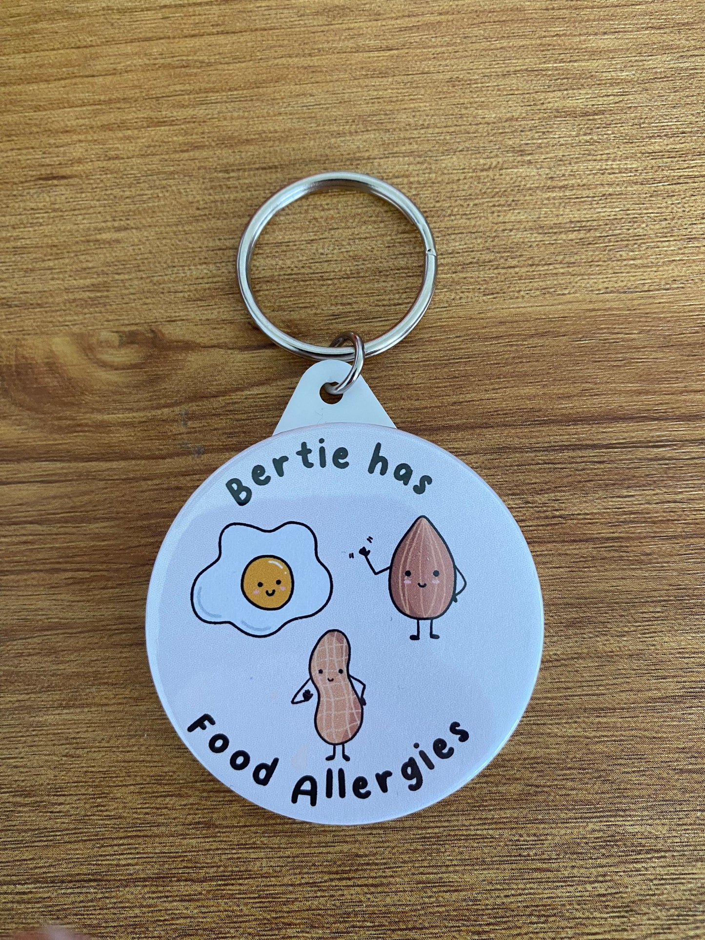 Personalised Allergy Alert Keyring