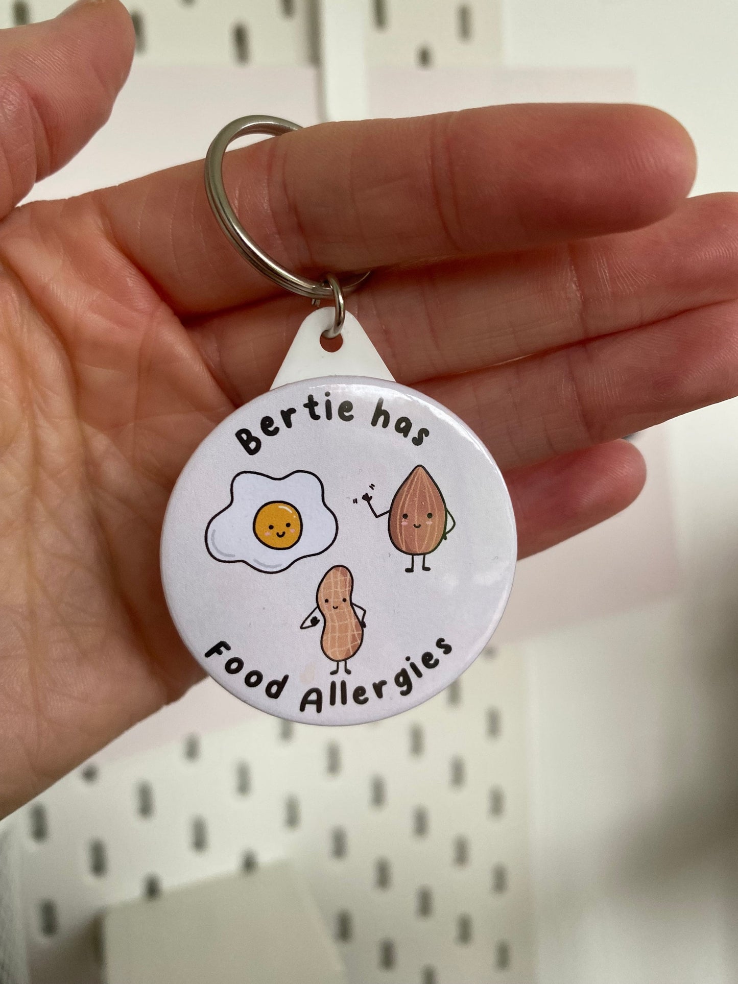 Personalised Allergy Alert Keyring