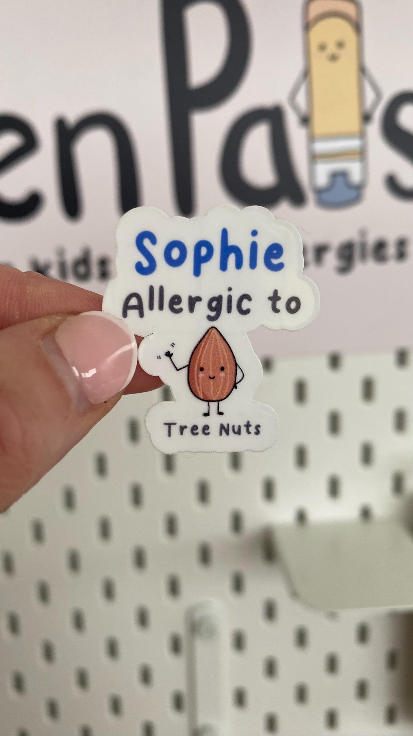 Personalised Allergy Alert Sticker: Waterproof Lunchbox Decal (Pack of 2)
