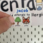 Personalised Allergy Alert Sticker: Waterproof Lunchbox Decal (Pack of 2)