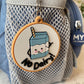 No Dairy Rubber PVC Keyring / Milk Allergy Keyring / Medical Alert / Alert Tag / Dairy Allergy Keychain / Allergy Alert / Milk Allergy