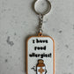 Food Allergy Alert PVC Keyring: Medical Alert Tag (I have food allergies)